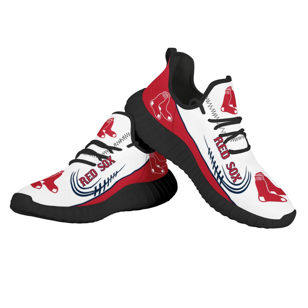 Women's Boston Red Sox Mesh Knit Sneakers/Shoes 003 Women's Boston Red Sox Mesh Knit Sneakers/Shoes 003